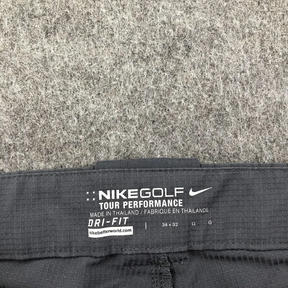 Nike Pants Mens 34x32 Gray Dri-FIT Golf Khakis Woven Pockets Lightweight Stretch